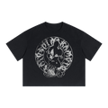 Alone Streetwear Tee Cropped Boxy T-Shirt Y2K 250GSM Summer Black Short Sleeve Crew Neck