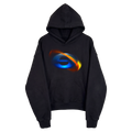 Internet Streetwear Cropped Black Hoodie 400GSM Y2K Graphic Unisex Cotton