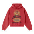 Arnuki Red Smile Streetwear Hoodie 460GSM Y2K Unisex Cotton DTG Graphic